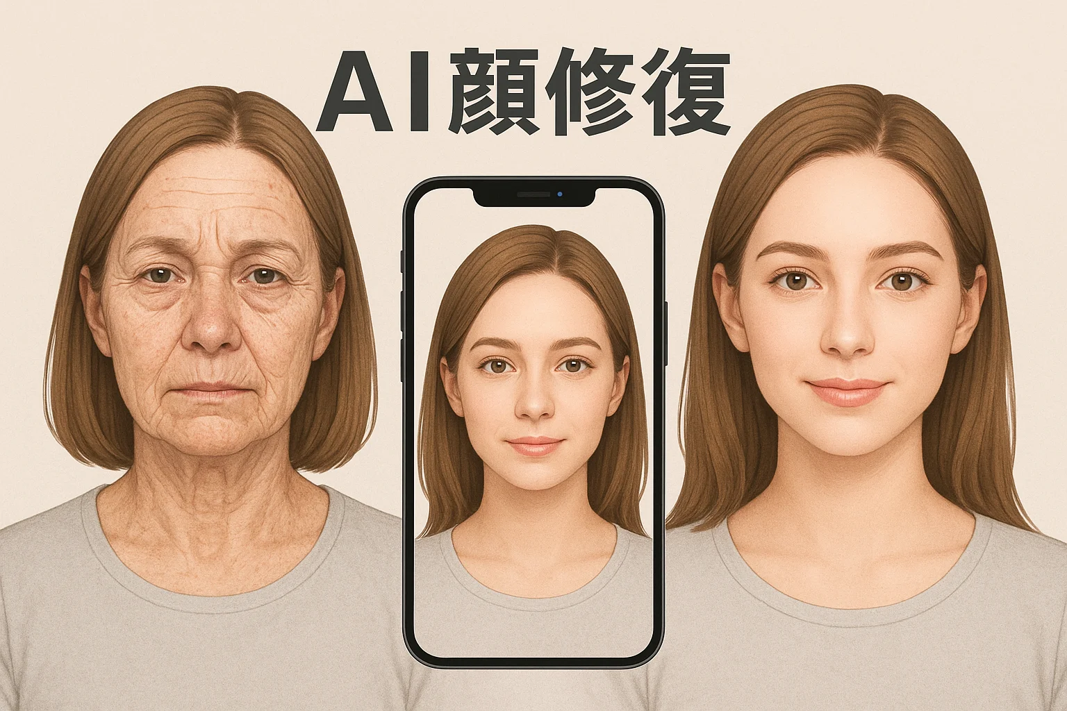 AI 顔修復